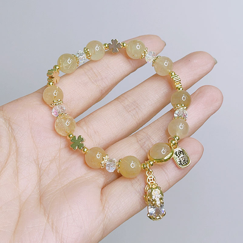 Lucky Pixiu Citrine Healing Energy Bracelet